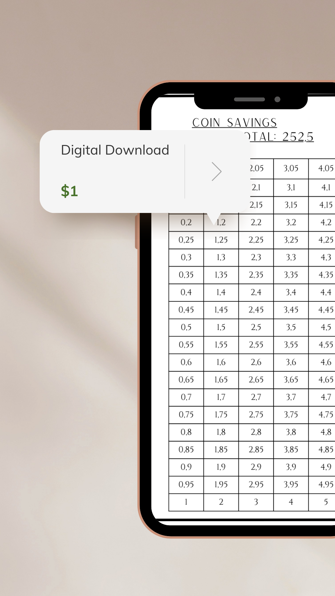 Coin Savings Challenge-Digital