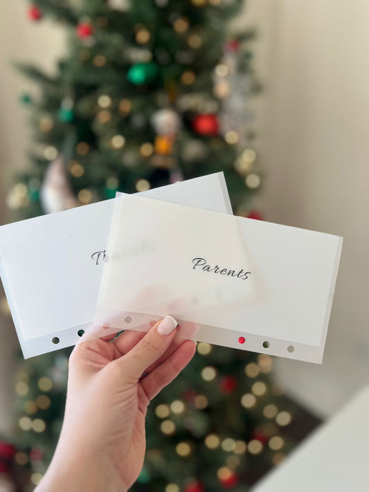 A6 Customizable Cash Envelopes Bundle Pack of 6 -Matte or Glossy